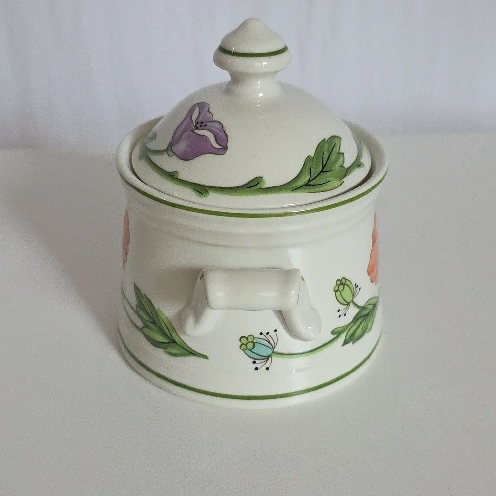 Villeroy & Boch Amapola Sugar Bowl & Lid with Handles